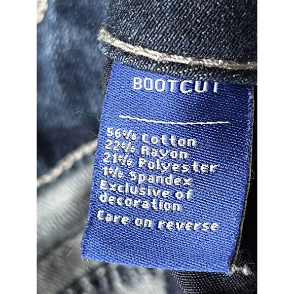 APT 9 Bootcut Jeans womens 20W flare rhinestone bling embroidered pockets - Picture 8 of 12